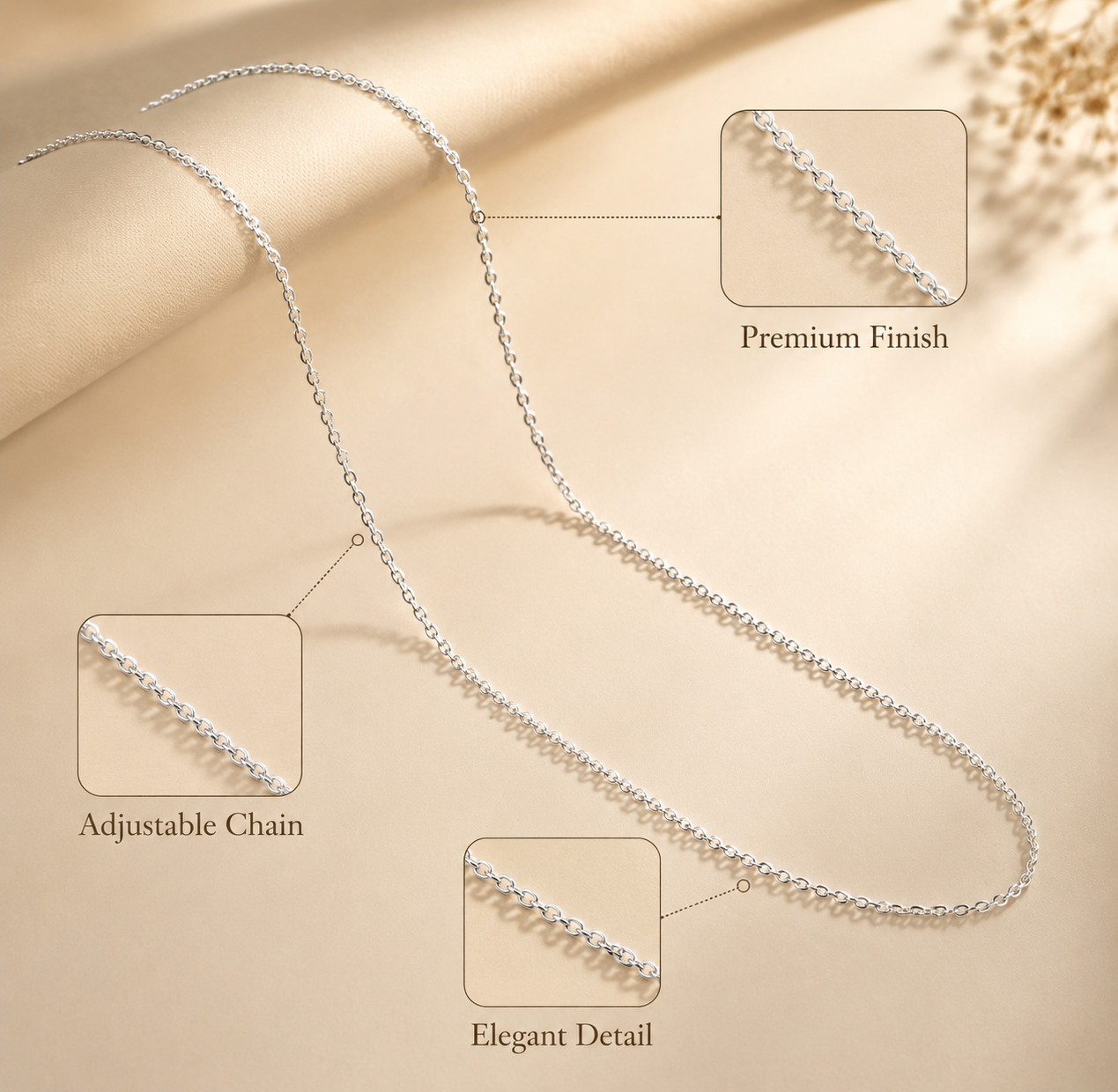 Classic 925 Silver Cable Link Chain - Image 5