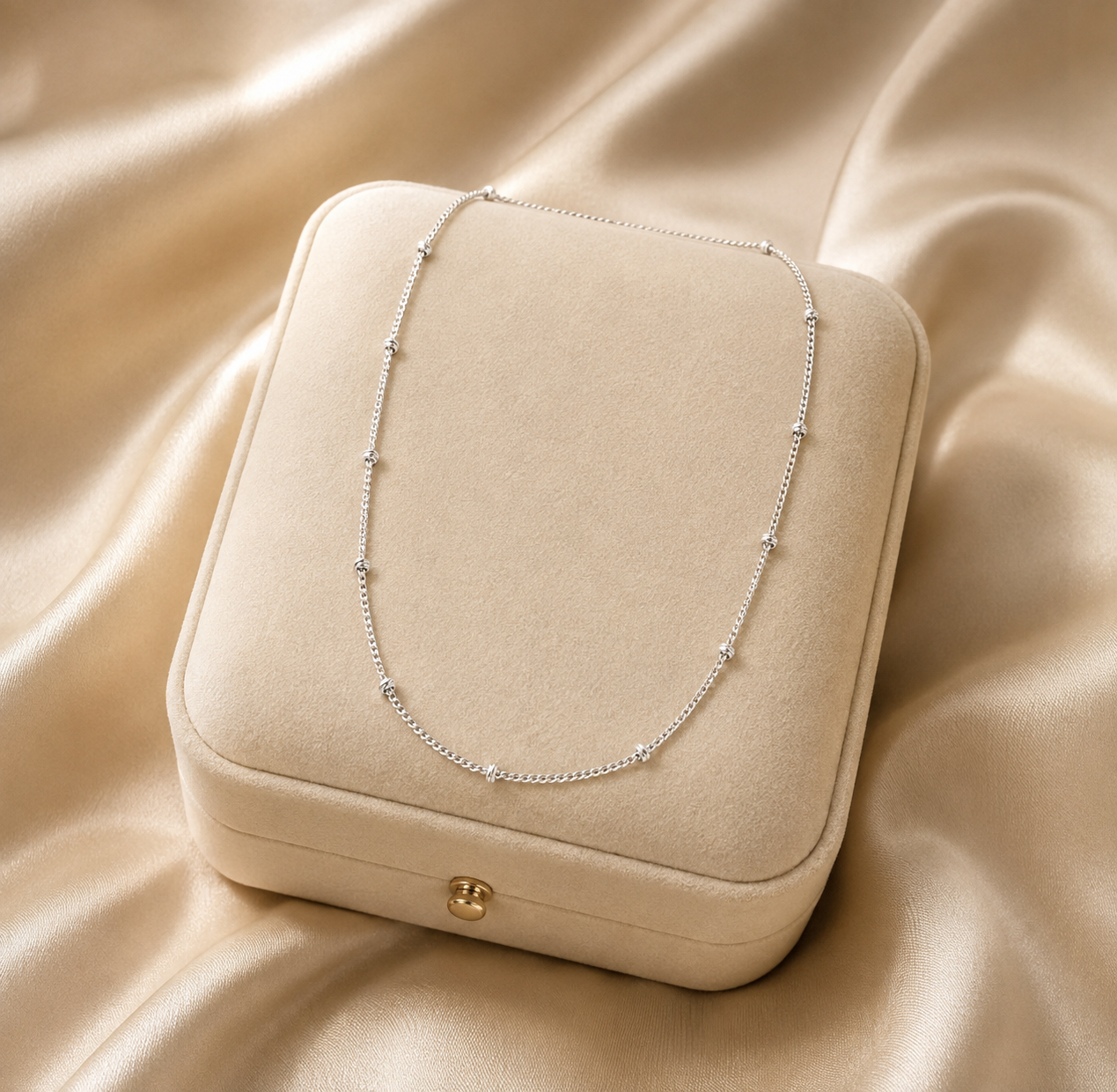 Elegant 925 Silver Knot Station Chain - Image 4