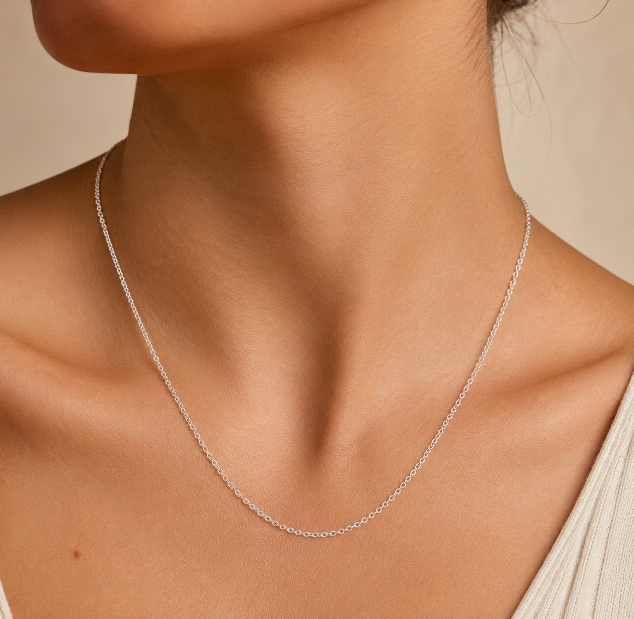 Classic 925 Sterling Silver Fine Curb Chain - Image 3