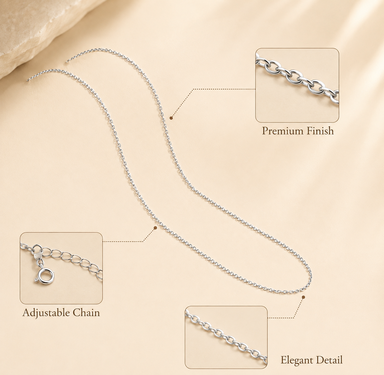 Classic 925 Sterling Silver Fine Curb Chain - Image 5